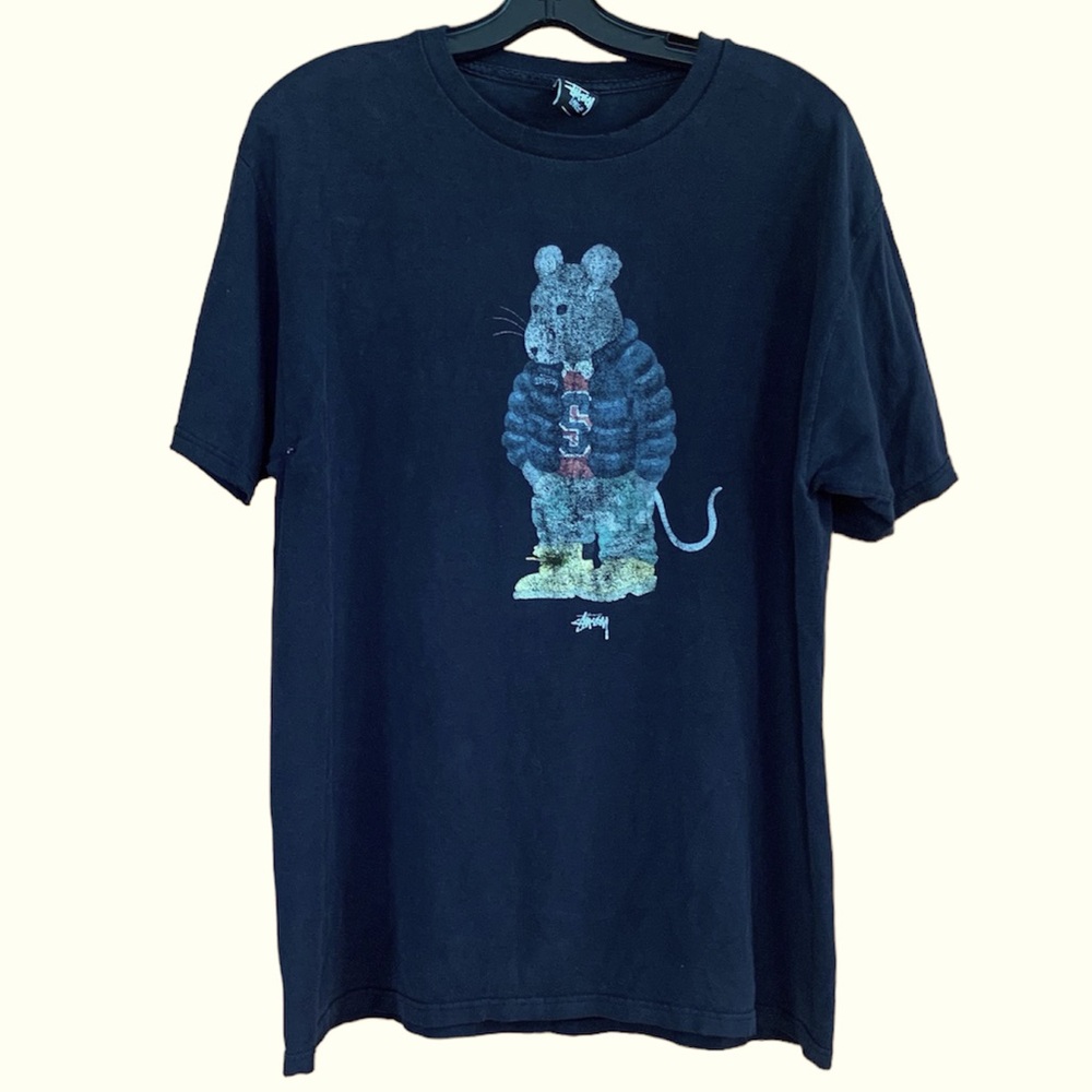 Stussy Thug Rat Shirt with graphics and logo - RARE